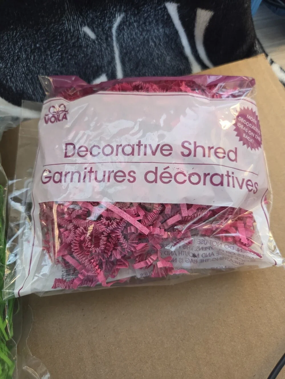 (3) bags of Easter grass and decorative shredded paper filler, 💜💚💗
